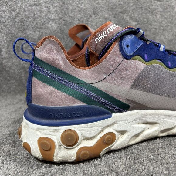 Nike React Element 87 AQ1090-200 Mens Size 15 Gray Athletic Running Shoes Used - Picture 2 of 12